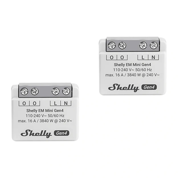 SHELLY EM Mini Gen4 Energy Meter, 2 pieces