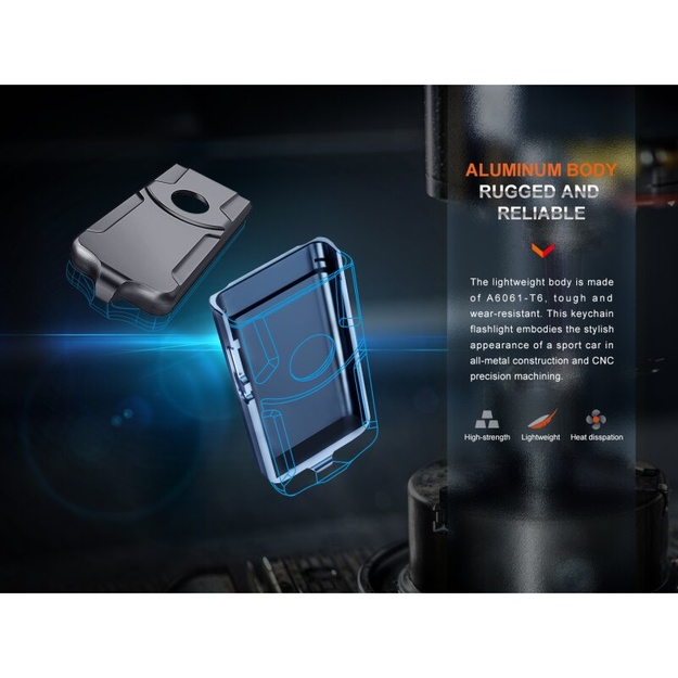 Fenix E03R V2.0 LED Keychain Flashlight Limited Edition, Orange