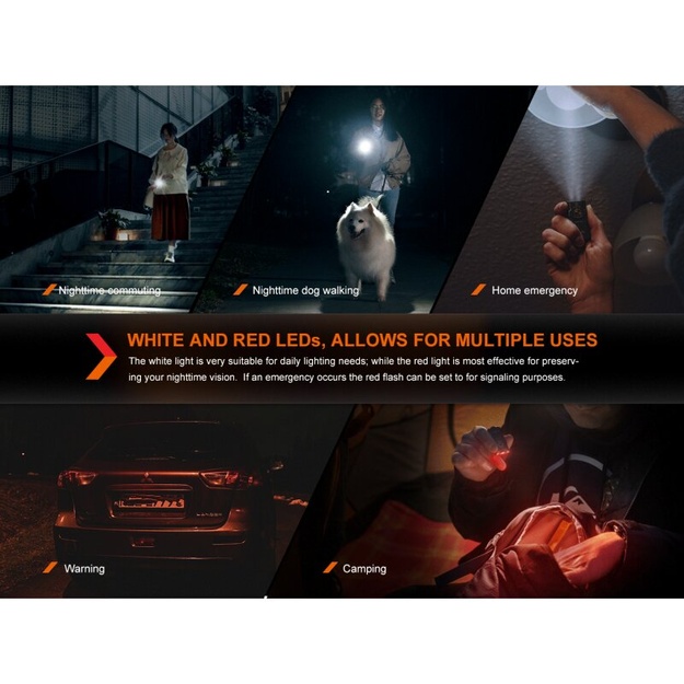 Fenix E03R V2.0 LED Keychain Flashlight Limited Edition, Orange