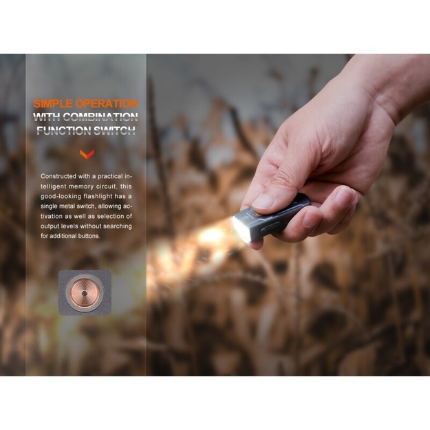 Fenix E03R V2.0 LED Keychain Flashlight Limited Edition, Orange