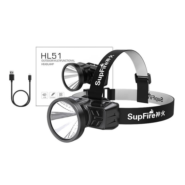 Priek&scaron;ējais lukturis Superfire HL51, 160lm, USB