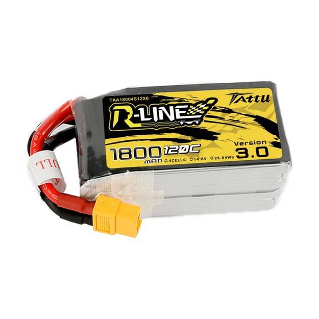 Uzlādējams akumulators Tattu R-Line Version 3.0 1800mAh 14,8V 120C 4S1P XT60