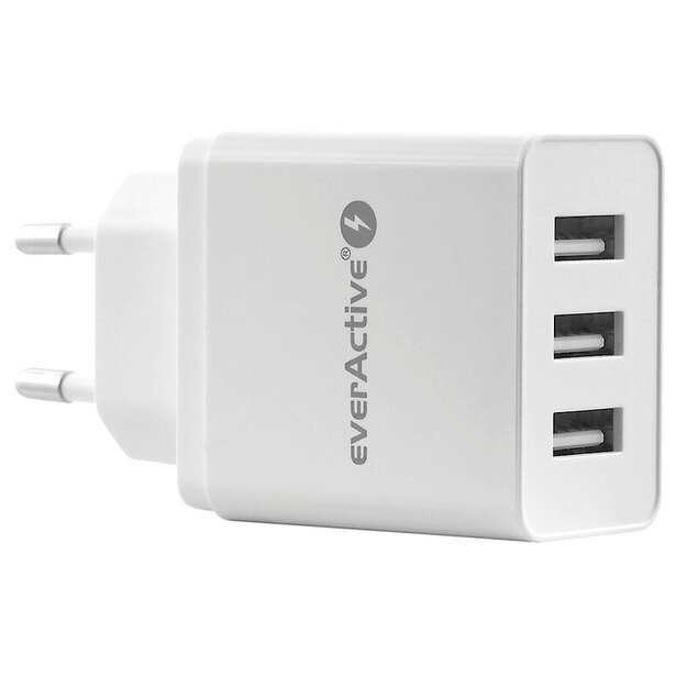 EverActive 5V 3.4A 3xUSB lādētājs