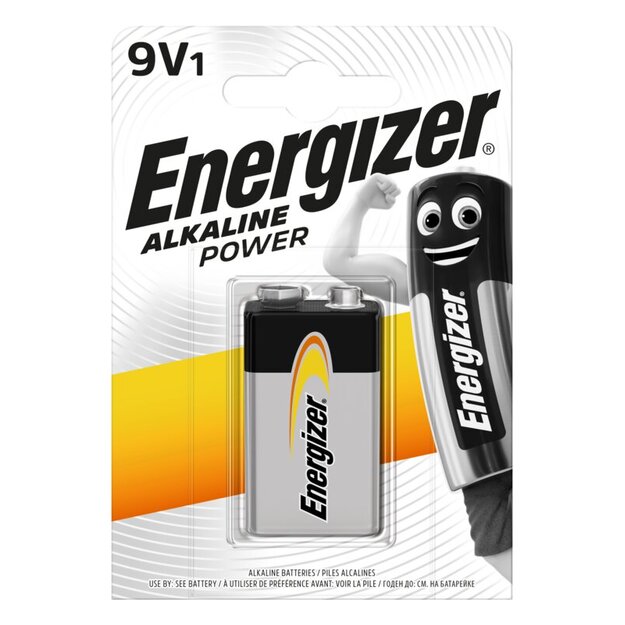  Energizer Alkaline Power 6LR61 9V akumulators, 1 gab.